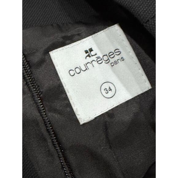 Courrèges Black Multi-Strap Sleeveless Midi Dress Size 34 Cutout Wool Designer - Picture 10 of 15